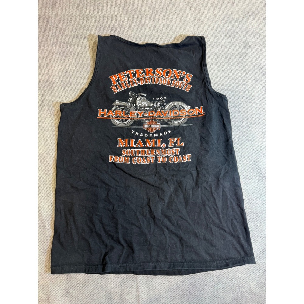 Harley-Davidson Mens Tank Top Peterson Miami FL Graphic Black Large 2010